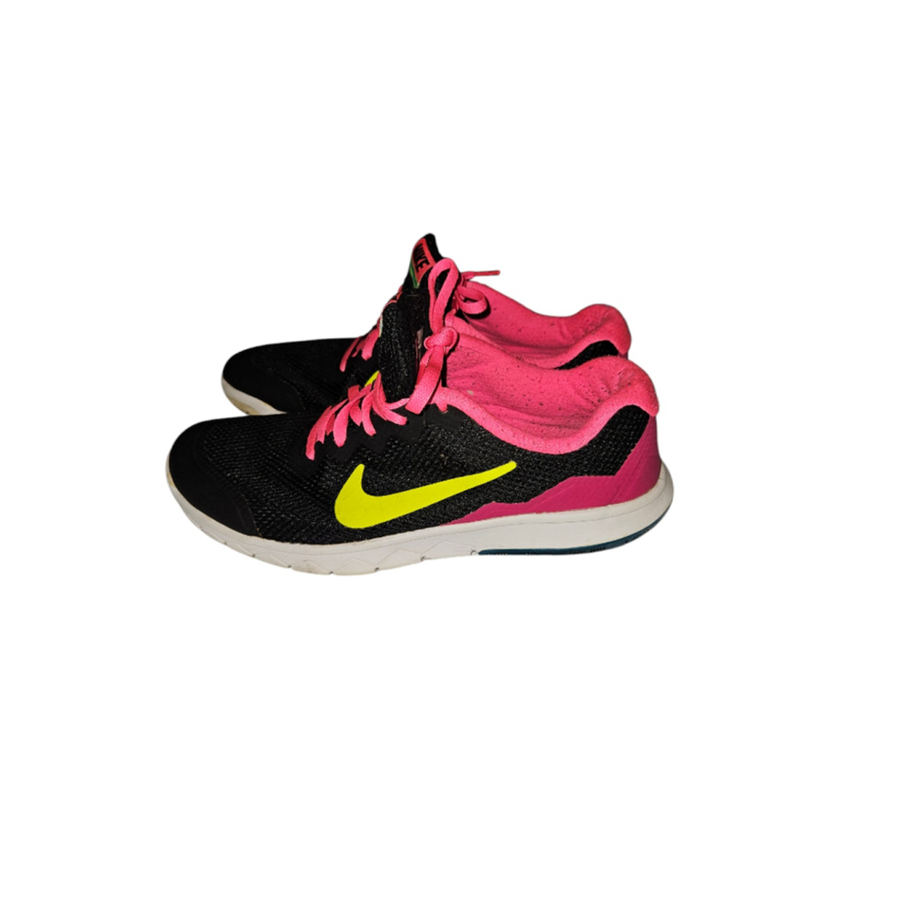 Nike Flex Experience RN4 Black Pink Running Shoes Sneakers Girl's 6Y 749818-007